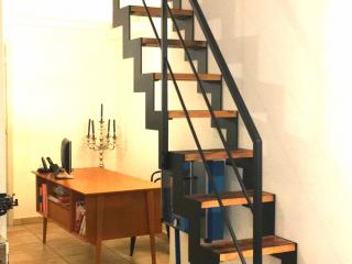 Svala per soppalco in legno e ferro