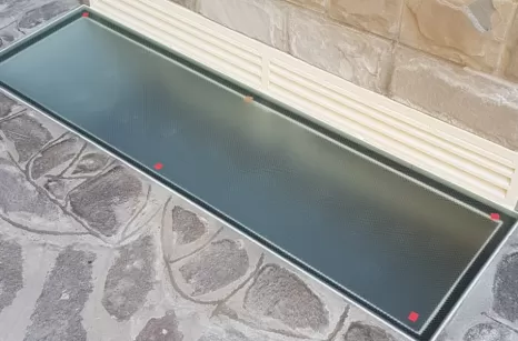 Lucernaio in ferro e vetro blindato