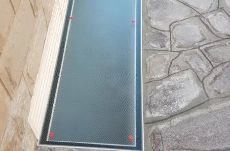 Lucernaio in ferro e vetro blindato