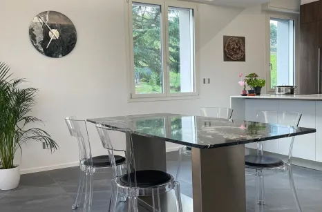 base tavolo in acciaio inox satinato per piano in marmo