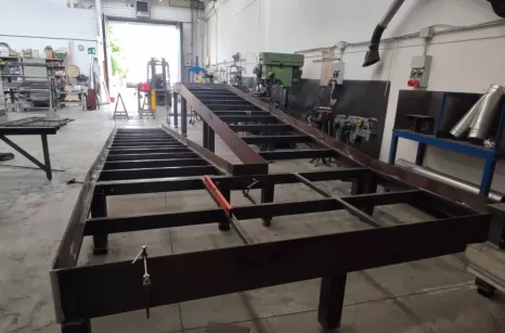 Rampa per disabili verniciata effetto corten