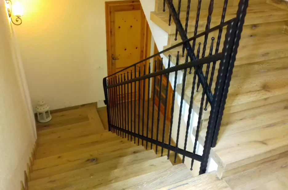 Parapetto corrimano in ferro battuto